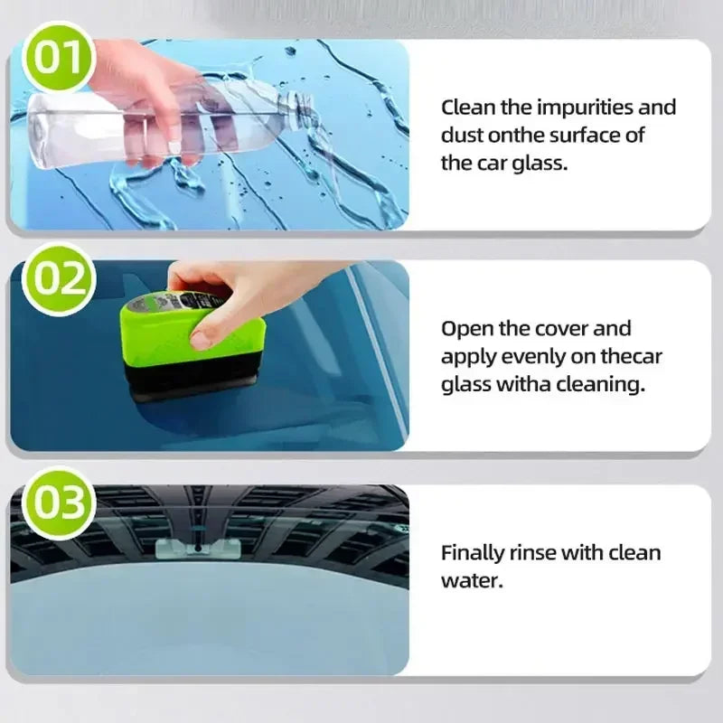 Car Glass Cleaning Brush – Oil Film Remover Sponge