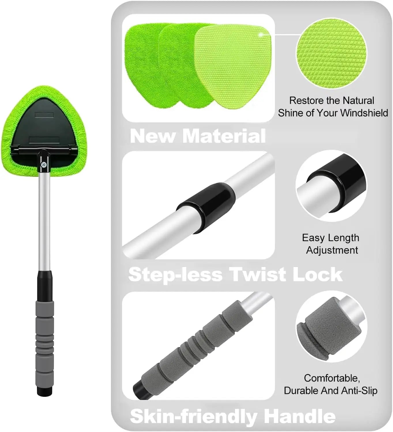 Car Windshield Cleaning Brush – Telescopic Microfiber