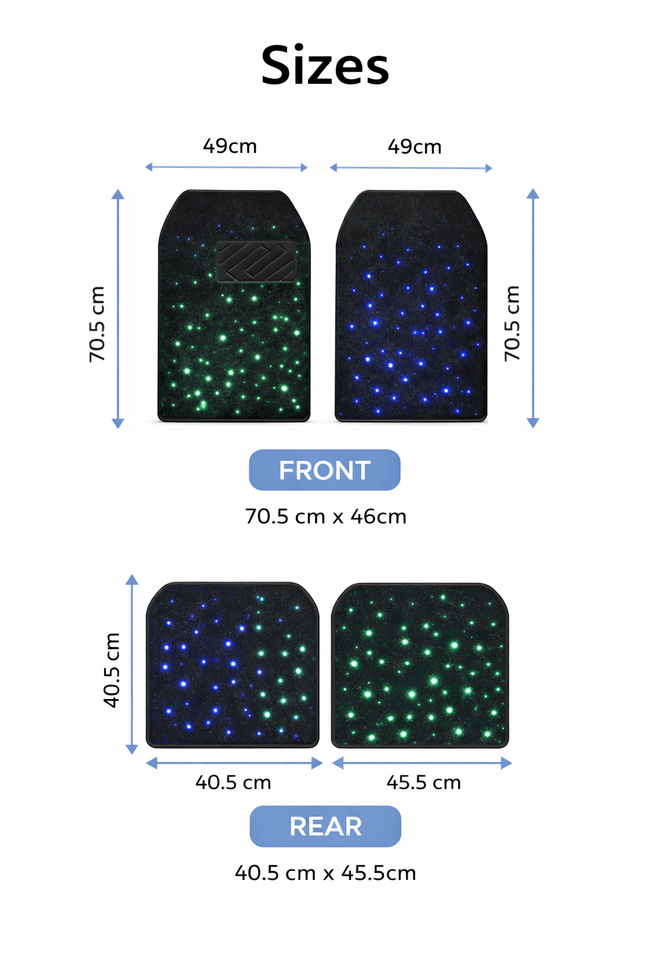 Fiber Optic Car Mats (4-Piece Set) Main Image