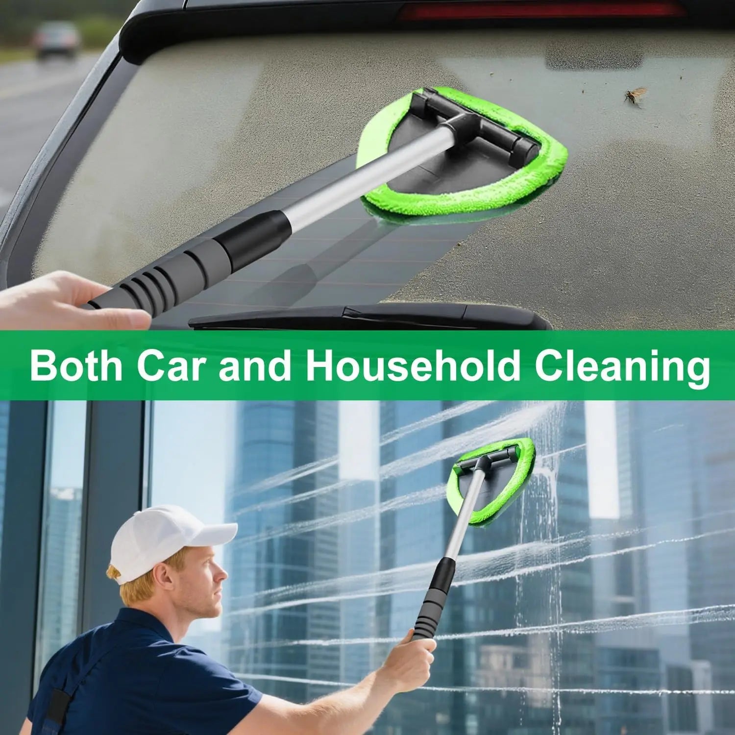 Car Windshield Cleaning Brush – Telescopic Microfiber