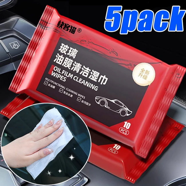 5-Pack Car Glass Oil Remover Wipes Main Image